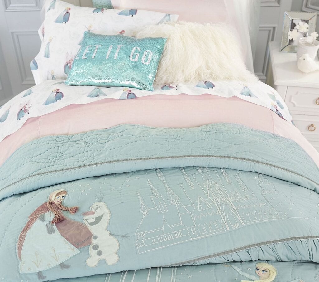 Give Your Room A Royal Makeover With Pottery Barn Frozen Bedding
