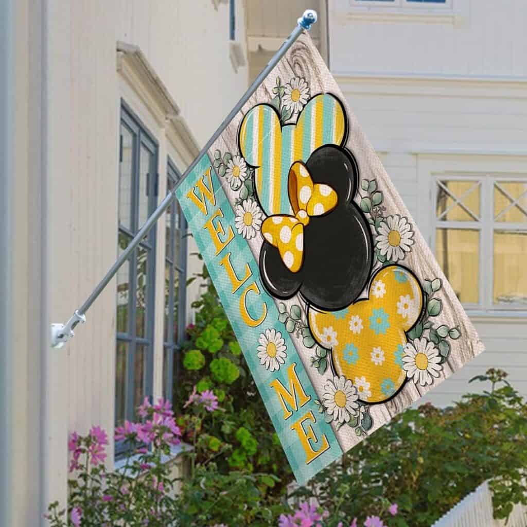 Disney Discovery: Floral Mouse Garden Flag - outdoor
