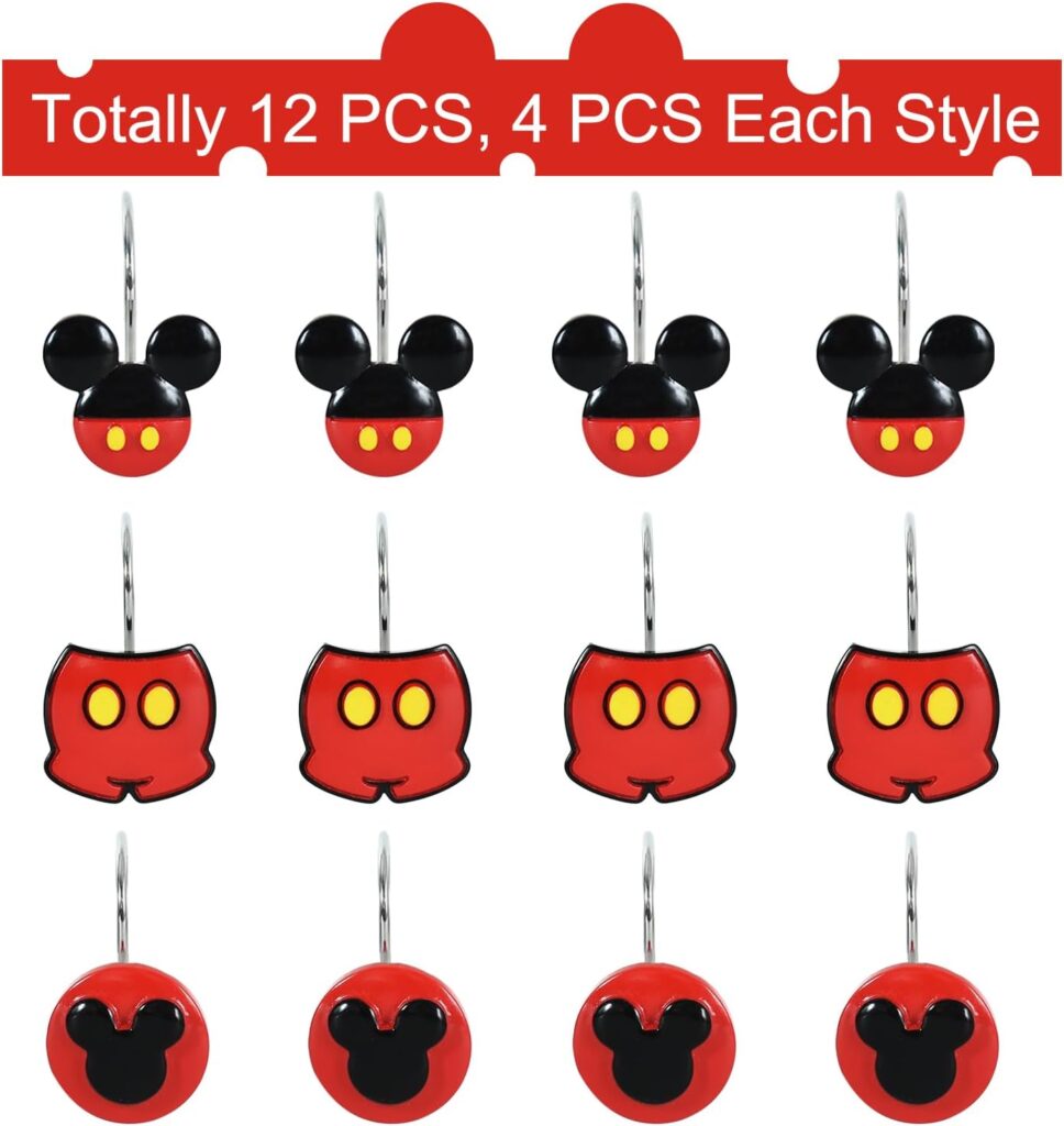 Disney Discovery: Mickey Shower Curtain Hooks - Home