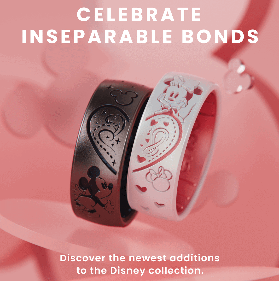 ENESCO Mickey & Minnie Ring Dish 4055436 並行輸入 MICKEY and MINNIE MOUSE Women\u0027s Ring in Sterling Silver