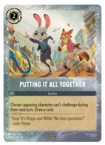 judy hopps lorcana card - Whispers in the Well - Resist +1 (Damage dealt to this character is reduced by 1.) Hop Into the Fun: Get