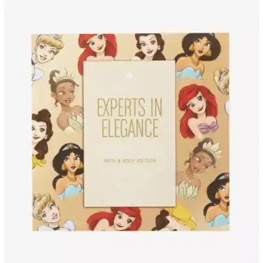 Colorful Disney princess characters showcasing elegance and style in fashion and cosmetics.