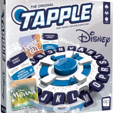 Entertaining Disney-themed word game with characters and songs from Moana, Inside Out, and Monsters University.