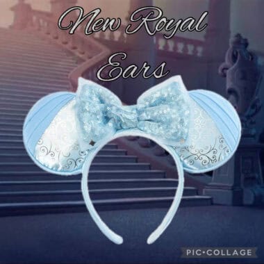 Disney themed royal ears headband with shimmering sequined bow, ideal for Disney lovers and special events.