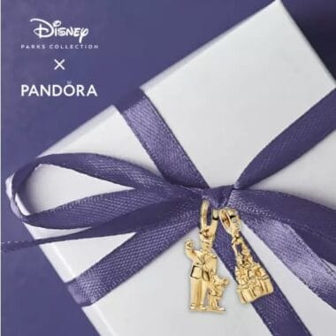 Gold Disney Pandora charm with Cinderella and castle design for Disney jewelry fans.
