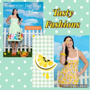 Bright Disney-inspired fashion with lemon prints and cheerful accessories.