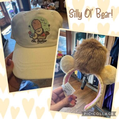 Themed cap featuring a sleeping bear with "Oh, Brothers" embroidery, perfect for Disney fans.