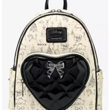 Disney Bow Bag with heart-shaped front pocket and bow detail, perfect for Disney fans.