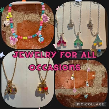 Colorful Disney-themed jewelry including necklaces and necklaces for all occasions.