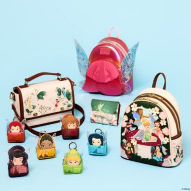 Colorful Disney-themed backpacks and accessories for kids and teens.