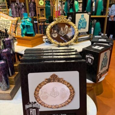 The Disney Fashionista merchandise display with mirrors and accessories in store.