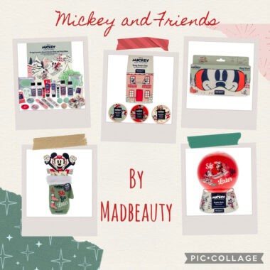 Mickey and Friends themed gift set with accessories and collectibles.