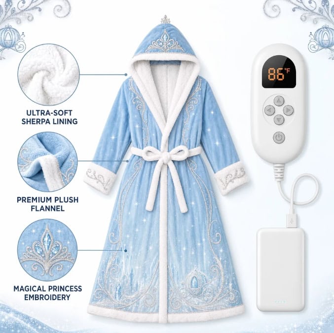 Royal Robe Robe Princess Comfort Heated Robes Bring Royal Warmth to Cozy Season - Fashion